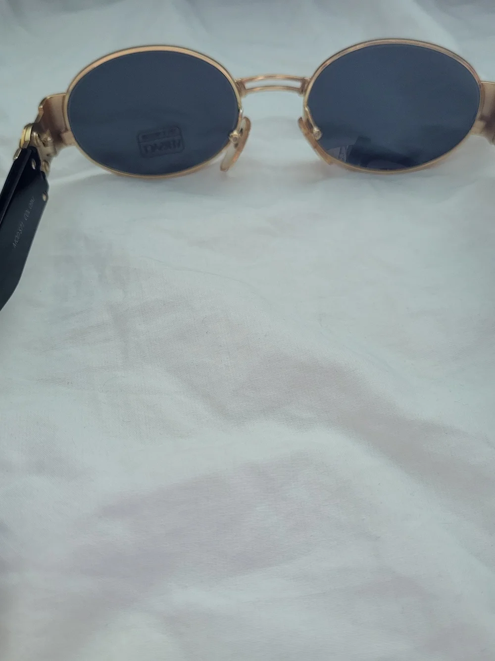 Vintage Gianni Versace Gold Frame Oval Unisex Sunglasses MOD S71 COL 09M